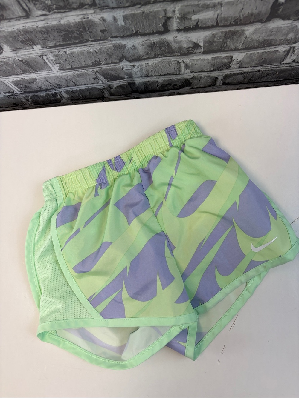 Nike‎ Girls Mint Green & Lavender Athletic Shorts